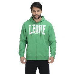 Leone 1947 Apparel Bluzy z kapturem męskie zapinane na zamek. Zielone bluzy LEONE 1947 APPAREL, m, bez wzorów, z bawełny, z kapturem. Za 147.31 zł.