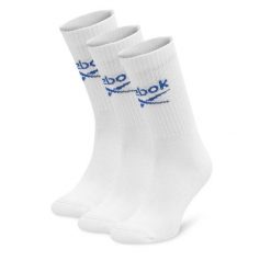 Zestaw 3 par wysokich skarpet unisex Reebok. Białe skarpety Reebok, bez wzorów. Za 39.99 zł.