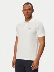 BOSS Polo Birdie 3 50559355 Biały Regular Fit. Białe koszulki polo Boss, m, bez wzorów, z bawełny, bez kołnierzyka, bez ramiączek. Za 549.99 zł.