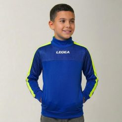 Kurtka Damasco do biegania Niebiesko-Zielona Fluorescencyjna. Niebieskie kurtki Legea, xs, bez wzorów, z bawełny, z kapturem. Za 84.00 zł.