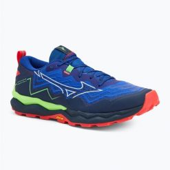 Buty do biegania męskie Mizuno Wave Daichi 9. Niebieskie buty do biegania Mizuno, bez wzorów, bez zapięcia, do biegania, mizuno wave. Za 459.99 zł.