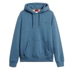 Bluza z logo Superdry Essential. Niebieskie bluzy Superdry, m, bez wzorów, z kapturem. Za 371.45 zł.