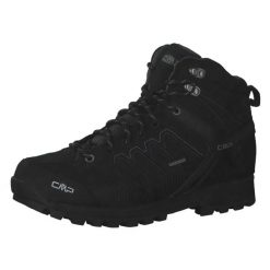 Buty trekkingowe męskie CMP Moon Mid WP. Czarne buty turystyczne CMP, bez wzorów, z gumy, bez zapięcia, trekkingowe. Za 488.99 zł.