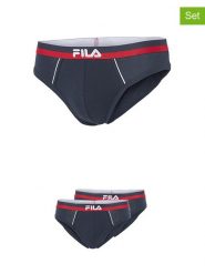 Fila Slipy (2 pary) w kolorze granatowym rozmiar: XL. Niebieskie slipki Fila, xl, bez wzorów. Za 43.99 zł.