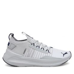 Buty do biegania Puma. Białe buty do biegania Puma, bez wzorów, bez zapięcia, do biegania. Za 259.99 zł.