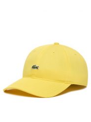Lacoste Czapka z daszkiem RK0491 Żółty jasny. Żółte czapki z daszkiem LACOSTE, bez wzorów, z bawełny. Za 269.99 zł.