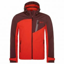 Męska kurtka softshell Kilpi RAVIO-M. Brązowe kurtki Kilpi, na jesień, m, bez wzorów, z materiału, z kapturem. Za 218.00 zł.