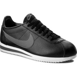 Buty NIKE - Classic Cortez Leather 749571 011 Black/Dark Grey/White. Czarne buty sportowe casual Nike, bez wzorów, z materiału, bez zapięcia. W wyprzedaży za 289.00 zł.
