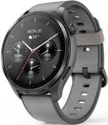 Hama Smartwatch 9000 czarno-szara koperta, czarno-szary pasek silikonowy. Czarne zegarki smartwatch z aplikacjami. Za 499.00 zł.