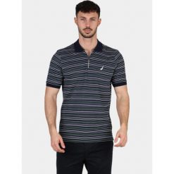Koszulka polo męska Nautica Umberto Slim Fit. Niebieskie koszulki polo Nautica, m, bez wzorów, bez kołnierzyka, bez ramiączek. Za 429.00 zł.
