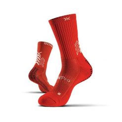 Skarpety piłkarskie SOXPro Classic Red z antypoślizgową podeszwą. Czerwone skarpety GEARXPRO, bez wzorów. Za 178.00 zł.