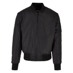 Kurtka Bomberka Męska Z Recyklingu Basic. Czarne kurtki Urban Classics, m, bez wzorów, bez kaptura. Za 352.99 zł.