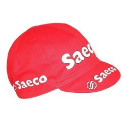Czapka rowerowa Gist Equipe Vintage Saeco. Czerwone czapki z daszkiem GIST, bez wzorów, z materiału. Za 113.99 zł.