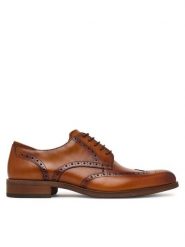 Clarks Półbuty CraftRemi Tip 26186394 Brązowy. Brązowe eleganckie półbuty Clarks, bez wzorów, ze skóry, bez obcasa, bez zapięcia. Za 519.99 zł.
