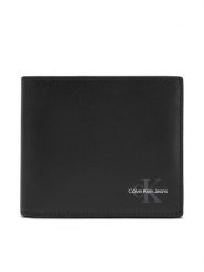 Calvin Klein Jeans Duży Portfel Męski Mono Logo Bifold LV04G1030G Czarny. Czarne portfele Calvin Klein Jeans, bez wzorów, z jeansu. Za 209.99 zł.