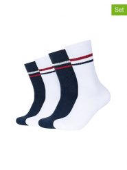 S.Oliver Skarpety (4 pary) w kolorze biało-czarnym rozmiar: 43-46. Białe skarpety S.Oliver, bez wzorów, z bawełny. Za 43.99 zł.