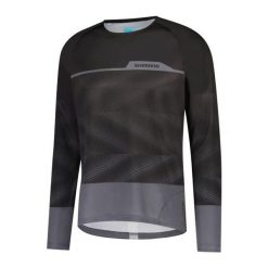 Koszulka z długim rękawem MYOKO L.S., czarny. Czarne bluzy Shimano, l, bez wzorów, bez kaptura. Za 329.90 zł.
