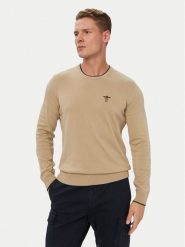 Aeronautica Militare Sweter 262MA1631UL00506 Beżowy Regular Fit. Brązowe swetry rozpinane Aeronautica Militare, m, bez wzorów, z bawełny, bez kołnierzyka, bez ramiączek. Za 514.99 zł.