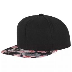 Kwiatowa Czapka Z Daszkiem. Czerwone czapki z daszkiem FLEXFIT, bez wzorów, z materiału. Za 91.99 zł.