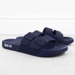 Klapki męskie plażowe basenowe granatowe Big Star RR174A038. Klapki BIG STAR, z materiału. Za 65.99 zł.