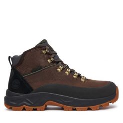 Trekkingi Timberland. Brązowe buty trekkingowe Timberland, bez wzorów, bez zapięcia. Za 649.99 zł.