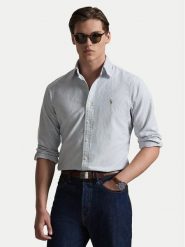 Polo Ralph Lauren Koszula 710953704501 Błękitny Custom Fit. Niebieskie koszule Polo Ralph Lauren, m, bez wzorów, z bawełny, bez kołnierzyka, bez ramiączek. Za 729.99 zł.