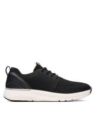 Clarks Sneakersy Motion Trek MX 26181981 Czarny. Czarne buty sportowe casual Clarks, bez wzorów, z materiału, bez zapięcia. Za 249.99 zł.