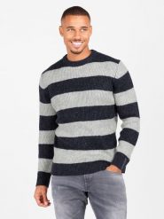 KEY LARGO Sweter "Harry" w kolorze granatowo-jasnoszarym rozmiar: XL. Niebieskie swetry nierozpinane Key Largo, xl, bez wzorów, z wełny, bez kołnierzyka, bez ramiączek. Za 106.13 zł.