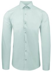 Miętowa Koszula Bawełniana o Taliowanym Kroju, Jednokolorowa. Zielone koszule Pazzani, bez wzorów, z bawełny, bez kołnierzyka, bez ramiączek. Za 169.00 zł.