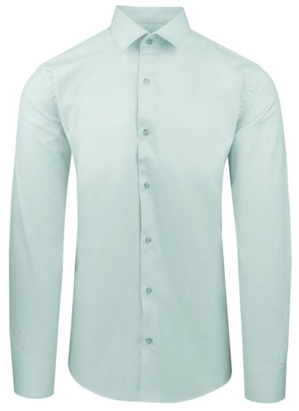Miętowa Koszula Bawełniana o Taliowanym Kroju, Jednokolorowa. Zielone koszule Pazzani, bez wzorów, z bawełny, bez kołnierzyka, bez ramiączek. Za 169.00 zł.