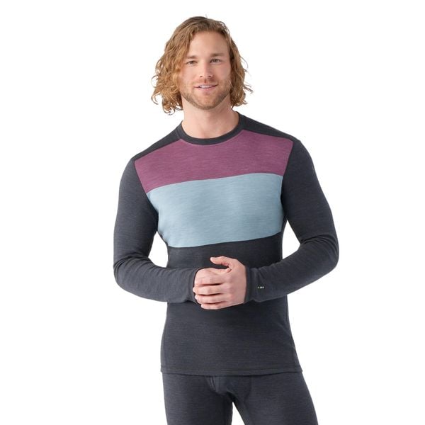 Longsleeve męski Smartwool Thermal Merino Baselayer Colorblock Crew Boxed. Szare bielizna termoaktywna Smartwool, m, bez wzorów, bez ramiączek. Za 376.17 zł.
