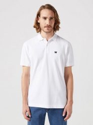 Wrangler Koszulka polo w kolorze białym rozmiar: XXL. Białe koszulki polo Wrangler, xxl, bez wzorów, z bawełny, bez kołnierzyka, bez ramiączek. Za 86.99 zł.