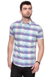 KOSZULA MĘSKA KRÓTKI RĘKAW WRANGLER SS 1PKT SHIRT BEACH GLASS W5860NQWD 112129522. Koszule Wrangler, m, bez wzorów, z materiału, bez kołnierzyka, bez ramiączek. W wyprzedaży za 59.99 zł.