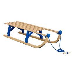 Second Life - Sanki Davos 100 cm składane - Stan Dobry. Niebieskie paski VT SPORT, bez wzorów, z materiału, klasyczne. Za 224.99 zł.