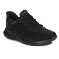Buty treningowe męskie Skechers 118300BBK. Czarne buty treningowe Skechers, bez wzorów, z materiału. Za 342.00 zł.