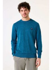 Garcia Sweter w kolorze niebieskim rozmiar: XL. Niebieskie swetry nierozpinane Garcia, xl, bez wzorów, z bawełny, bez kołnierzyka, bez ramiączek. Za 158.47 zł.