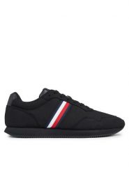Tommy Hilfiger Sneakersy Lo Runner Mix FM0FM04958 Czarny. Czarne buty sportowe casual Tommy Hilfiger, bez wzorów, z materiału, bez zapięcia. Za 469.99 zł.