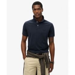 Polo Superdry Vint Destroy. Niebieskie koszulki polo Superdry, m, bez wzorów, bez kołnierzyka, bez ramiączek. Za 209.35 zł.