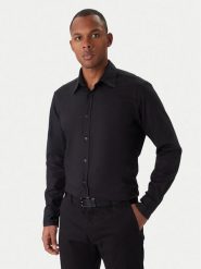 BOSS Koszula Relegant 50548959 Czarny Regular Fit. Czarne koszule Boss, m, bez wzorów, z bawełny, bez kołnierzyka, bez ramiączek. Za 399.99 zł.