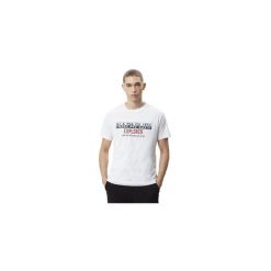 Koszulka turystyczna męska Napapijri. Białe t-shirty sportowe Napapijri, bez wzorów, bez ramiączek, trekkingowe. Za 99.00 zł.