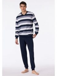 Schiesser Piżama w kolorze granatowym rozmiar: 60. Niebieskie piżamy Schiesser, bez wzorów, z bawełny, bez ramiączek. Za 131.12 zł.