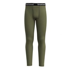 Klasyczne termiczne legginsy z wełny merino Smartwool. Zielone bielizna termoaktywna Smartwool, bez wzorów, z dzianiny, bez obcasa, na płaskiej podeszwie, bez zapięcia. Za 478.80 zł.
