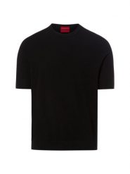 HUGO koszula z dzianiny - San Carl Mężczyźni wiskoza czarny, XL. Czarne koszule Hugo, m, bez wzorów, z dzianiny, bez kołnierzyka, bez ramiączek. Za 329.95 zł.