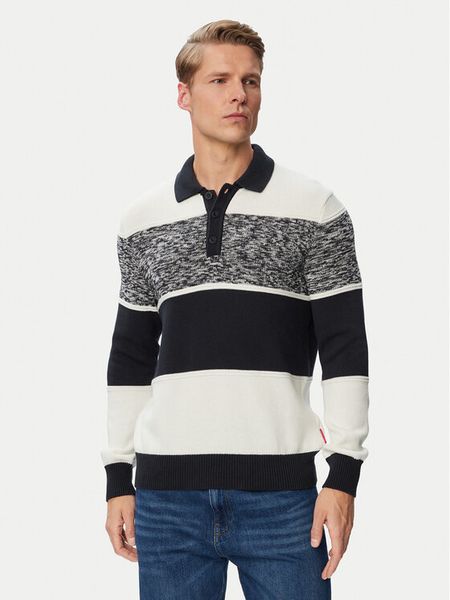 JOOP! Jeans Sweter Jjk-04Odin 30103133 Granatowy Regular Fit. Niebieskie swetry rozpinane JOOP! Jeans, m, bez wzorów, z bawełny, bez kołnierzyka, bez ramiączek. Za 444.99 zł.