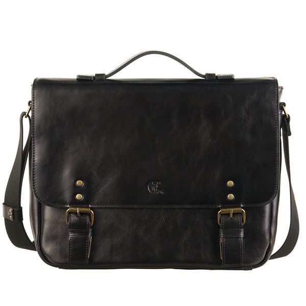 Torba męska Canaletto skóra naturalna czarna 14 cali TM258s163 GR. Czarne torby na laptopa . Za 639.00 zł.