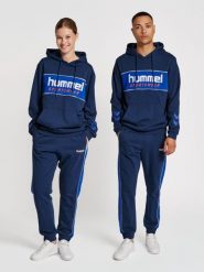 Bluza z kapturem Hummel Legacy Julian. Niebieskie bluzy z kapturem Hummel, xl, bez wzorów, z bawełny, z kapturem. Za 242.30 zł.