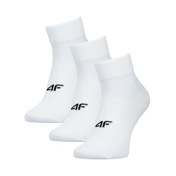 Skarpety 4F 3-pak, bawełniane, bezszwowe, za kostkę. Białe skarpety 4F, bez wzorów, z bawełny. Za 45.99 zł.