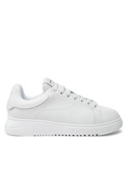Emporio Armani Sneakersy X4X264 XF768 00001 Biały. Białe buty sportowe casual Emporio Armani, bez wzorów, ze skóry, bez zapięcia. Za 1,069.00 zł.
