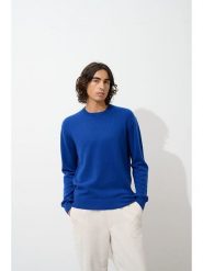 AUTHENTIC CASHMERE Kaszmirowy sweter "Nolan" w kolorze niebieskim rozmiar: M. Niebieskie swetry nierozpinane AUTHENTIC CASHMERE, m, bez wzorów, z kaszmiru, bez kołnierzyka, bez ramiączek. Za 274.24 zł.