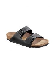 Birkenstock Męskie klapki z dwoma paskami w kolorze czarnym rozmiar: 44. Czarne klapki Birkenstock, ze skóry. Za 157.45 zł.